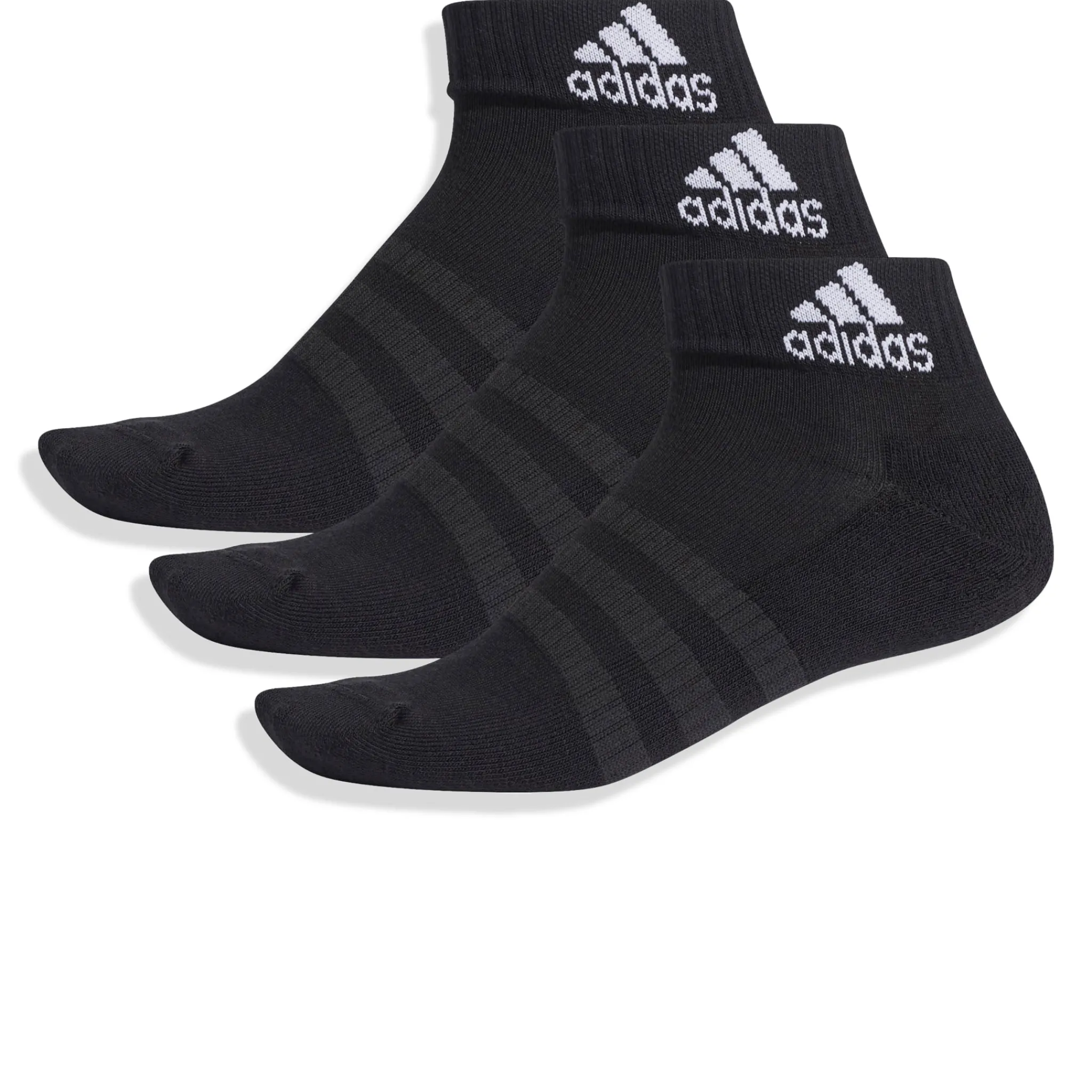 Adidas Cushioned Black Ankle Socks - 3 Pairs< Socks