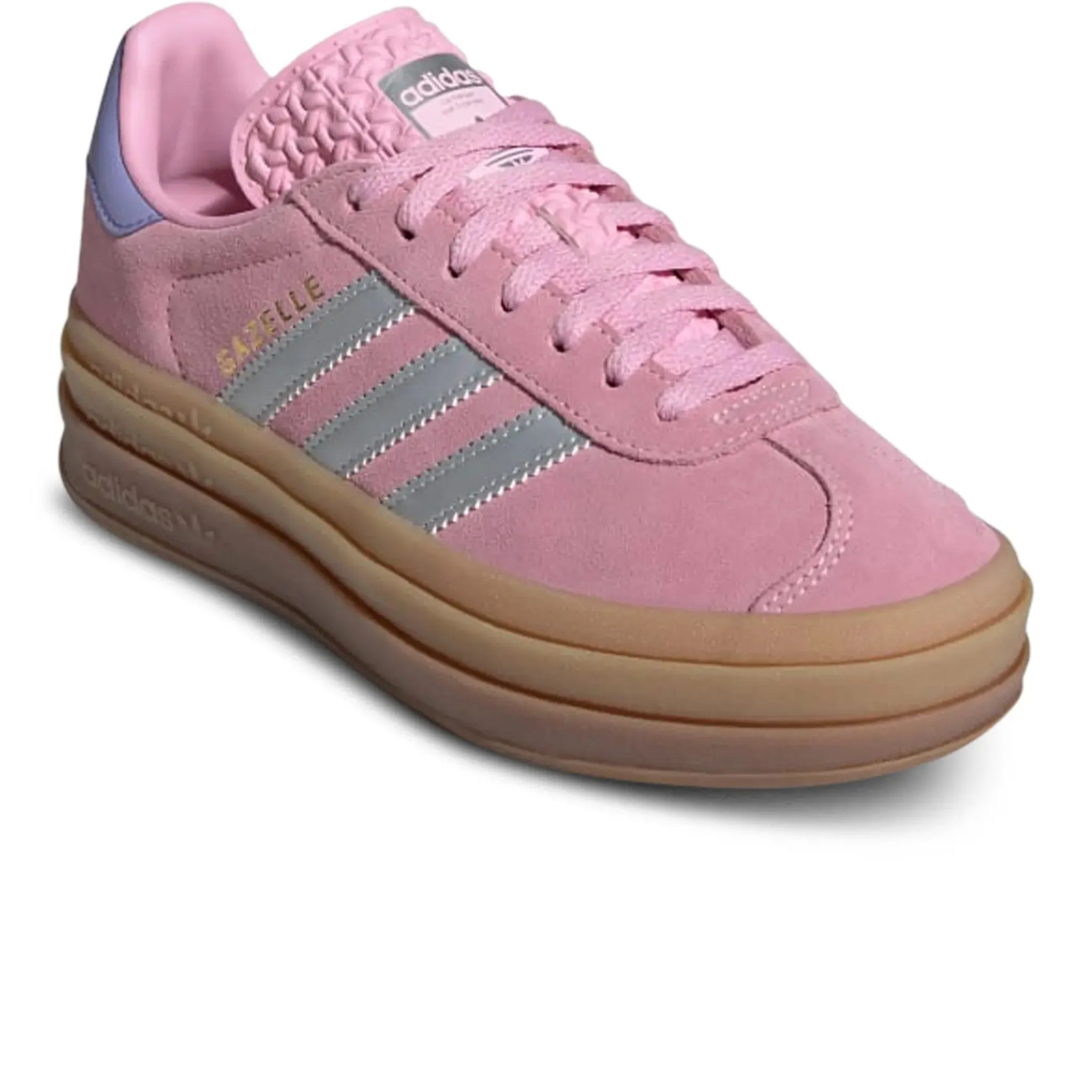 Adidas Gazelle Bold Kids True Pink Gum Silver Purple< Trainers