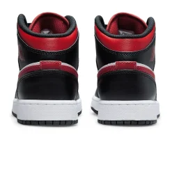 Air Jordan 1 Mid Black Fire Red (GS)< Trainers