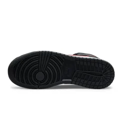 Air Jordan 1 Mid Black Fire Red (GS)< Trainers