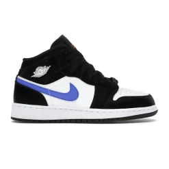 Air Jordan 1 Mid Black Racer Blue (GS)< Black Trainers|Trainers