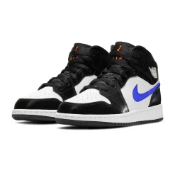 Air Jordan 1 Mid Black Racer Blue (GS)< Black Trainers|Trainers