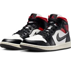 Air Jordan 1 Mid Gym Red Panda (W)< White Trainers|Trainers