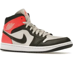 Air Jordan 1 Mid Newsprint Light Orewood Brown (W)< Trainers