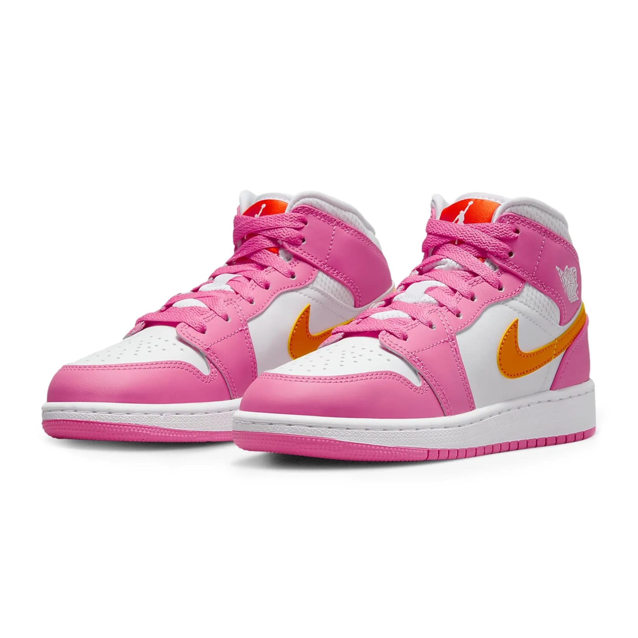 Air Jordan 1 Mid Pinksickle Safety Orange (GS)< Trainers
