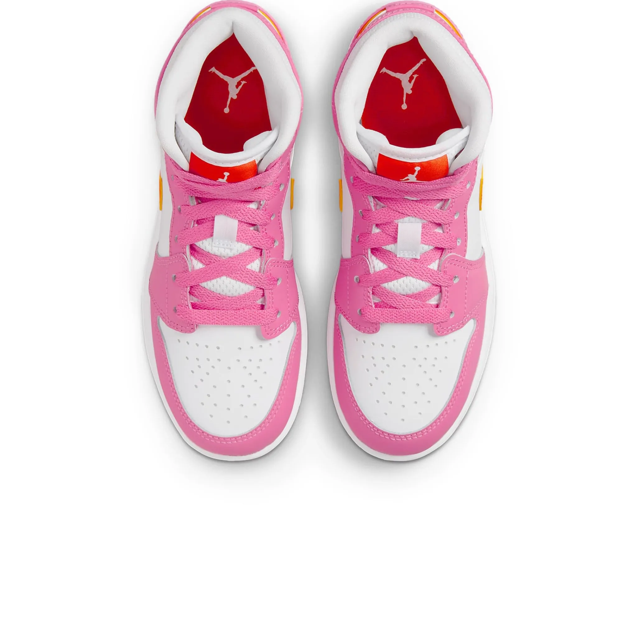 Air Jordan 1 Mid Pinksickle Safety Orange (GS)< Trainers