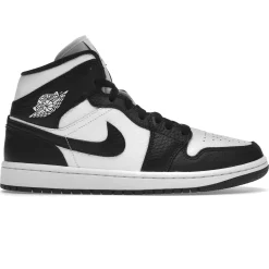 Air Jordan 1 Mid Split Black White (W)< Black Trainers|Trainers