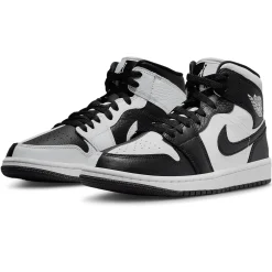 Air Jordan 1 Mid Split Black White (W)< Black Trainers|Trainers
