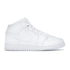 Air Jordan 1 Mid Triple White (GS)< White Trainers|Trainers