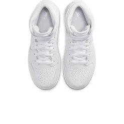 Air Jordan 1 Mid Triple White (GS)< White Trainers|Trainers