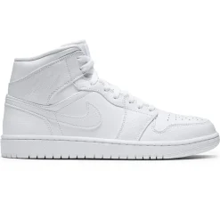 Air Jordan 1 Mid Triple White< White Trainers|Trainers