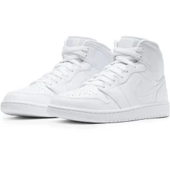Air Jordan 1 Mid Triple White< White Trainers|Trainers