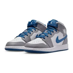 Air Jordan 1 Mid True Blue Cement (GS)< Trainers