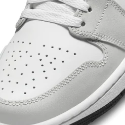 Air Jordan 1 Mid White Light Smoke Grey (W)< Trainers