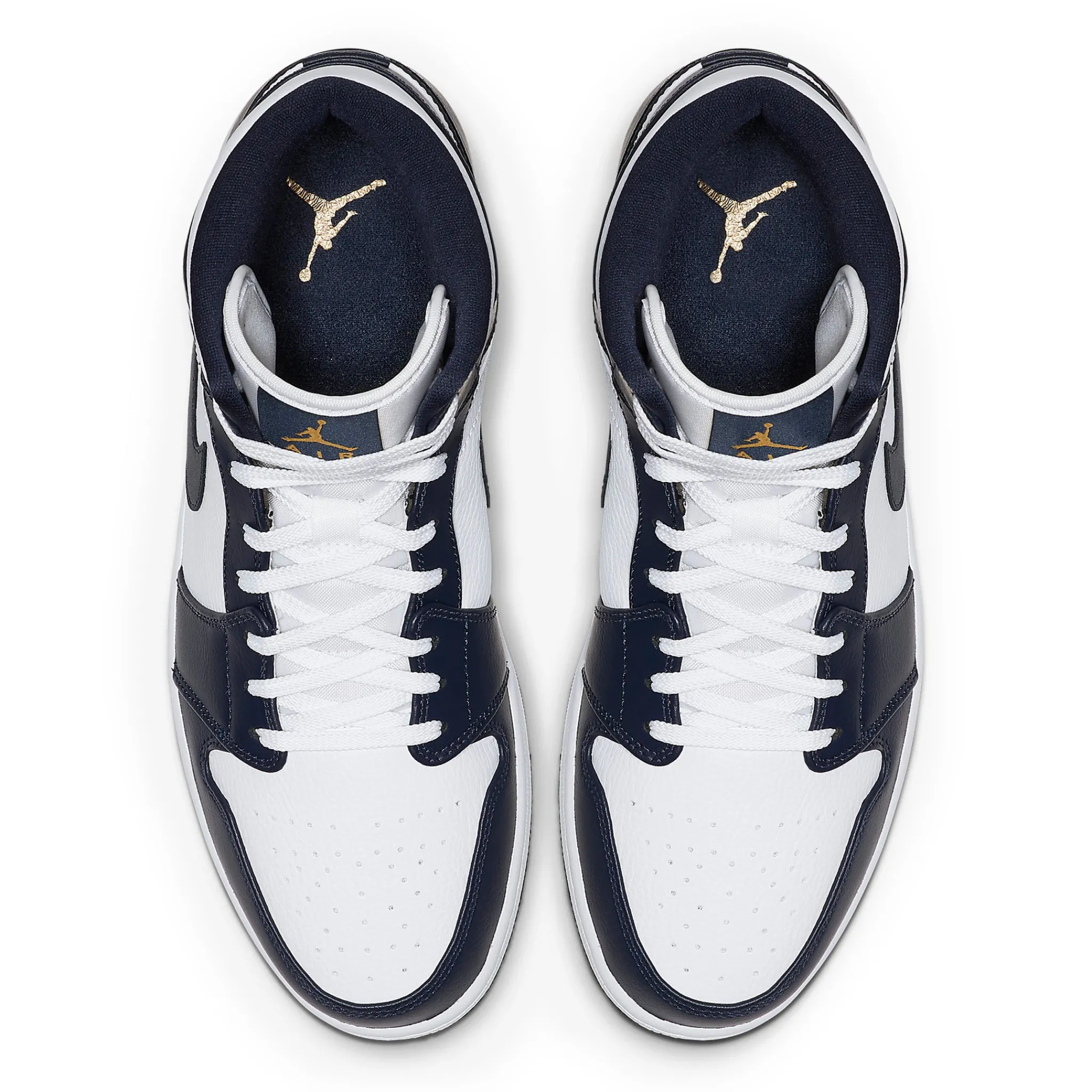 Air Jordan 1 Mid White Metallic Gold Obsidian< Trainers