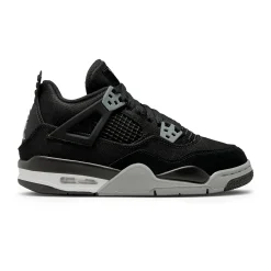 Air Jordan 4 Retro Black Canvas (GS)< Black Trainers|Trainers