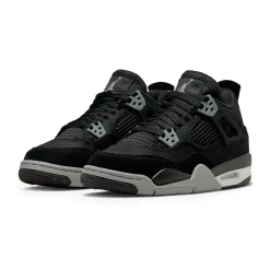 Air Jordan 4 Retro Black Canvas (GS)< Black Trainers|Trainers