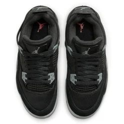 Air Jordan 4 Retro Black Canvas (GS)< Black Trainers|Trainers