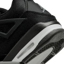 Air Jordan 4 Retro Black Canvas (GS)< Black Trainers|Trainers