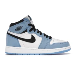 Air Jordan 1 Retro High White UNC University Blue Black (GS)< Trainers