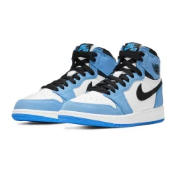 Air Jordan 1 Retro High White UNC University Blue Black (GS)< Trainers