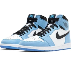 Air Jordan 1 Retro High White UNC University Blue Black< Trainers