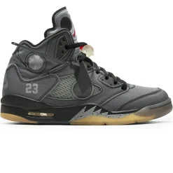 Air Jordan 5 x Off White Muslin< Black Trainers|Trainers