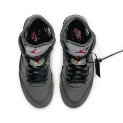 Air Jordan 5 x Off White Muslin< Black Trainers|Trainers
