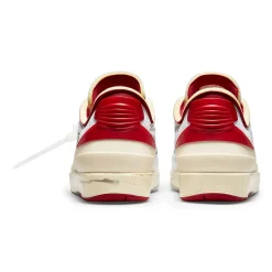 Air Jordan 2 X Off-White Retro Low White Varsity Red< White Trainers|Trainers