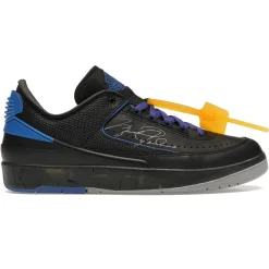 Air Jordan 2 X Off-White Retro Low Black Blue< Black Trainers|Trainers