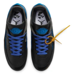 Air Jordan 2 X Off-White Retro Low Black Blue< Black Trainers|Trainers