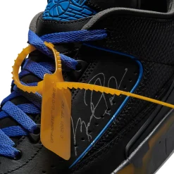 Air Jordan 2 X Off-White Retro Low Black Blue< Black Trainers|Trainers