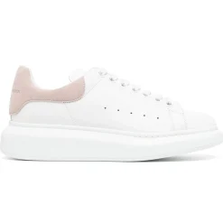 Alexander Mcqueen Raised Sole White Pink Sneaker< White Trainers|Designer Trainers