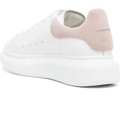 Alexander Mcqueen Raised Sole White Pink Sneaker< White Trainers|Designer Trainers