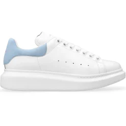 Alexander Mcqueen Raised Sole White Blue Sneaker< White Trainers|Designer Trainers