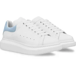 Alexander Mcqueen Raised Sole White Blue Sneaker< White Trainers|Designer Trainers