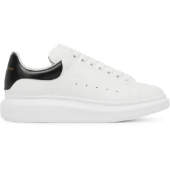 Alexander Mcqueen Raised Sole White Black Sneaker< White Trainers|Designer Trainers