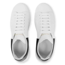 Alexander Mcqueen Raised Sole White Black Sneaker< White Trainers|Designer Trainers
