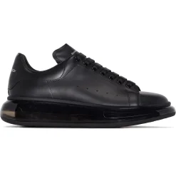 Alexander Mcqueen Raised Sole Black Bubble Sneaker< Black Trainers|Designer Trainers
