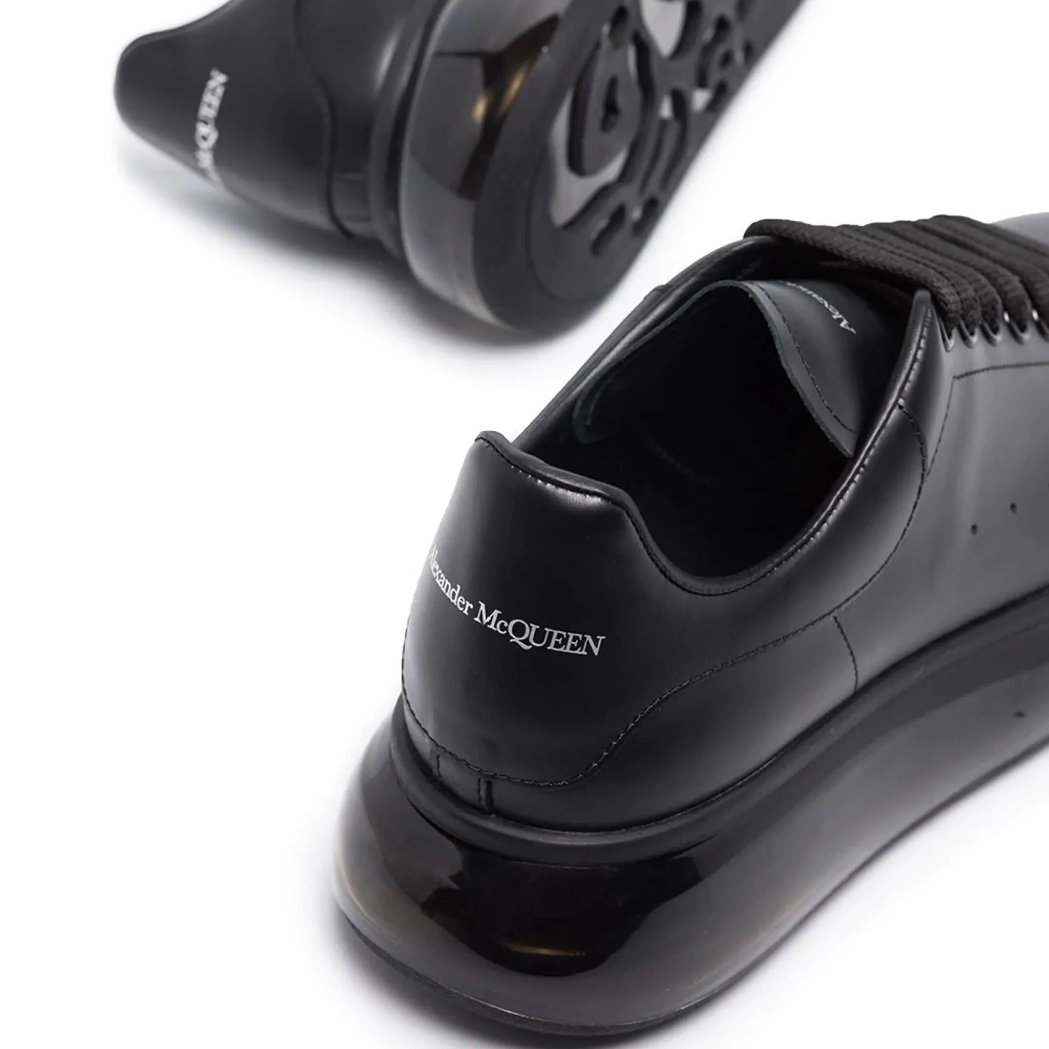 Alexander Mcqueen Raised Sole Black Bubble Sneaker< Black Trainers|Designer Trainers