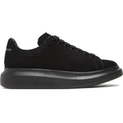Alexander Mcqueen Raised Sole Suede Triple Black Sneaker (W)< Black Trainers|Designer Trainers
