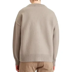 Ami Paris Ami De Coeur ADC Beige White Cardigan< Sweatshirts & Hoodies