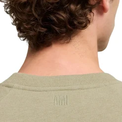 Ami Paris Ami De Coeur Green Sweatshirt< Sweatshirts & Hoodies