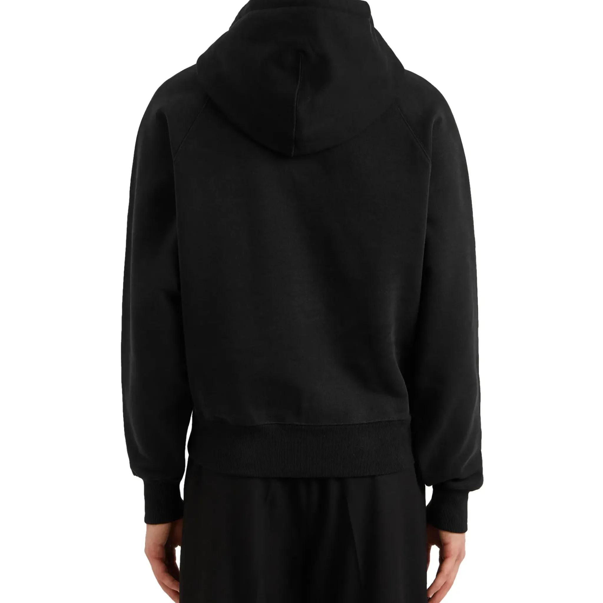 Ami Paris Ami De Coeur Logo Cotton Black Hoodie< Sweatshirts & Hoodies