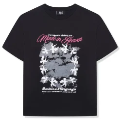 Amicci Angeli Graphic Black T Shirt< Matching Sets|T-shirts