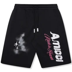 Amicci Angeli Graphic Black Shorts< Shorts|Matching Sets