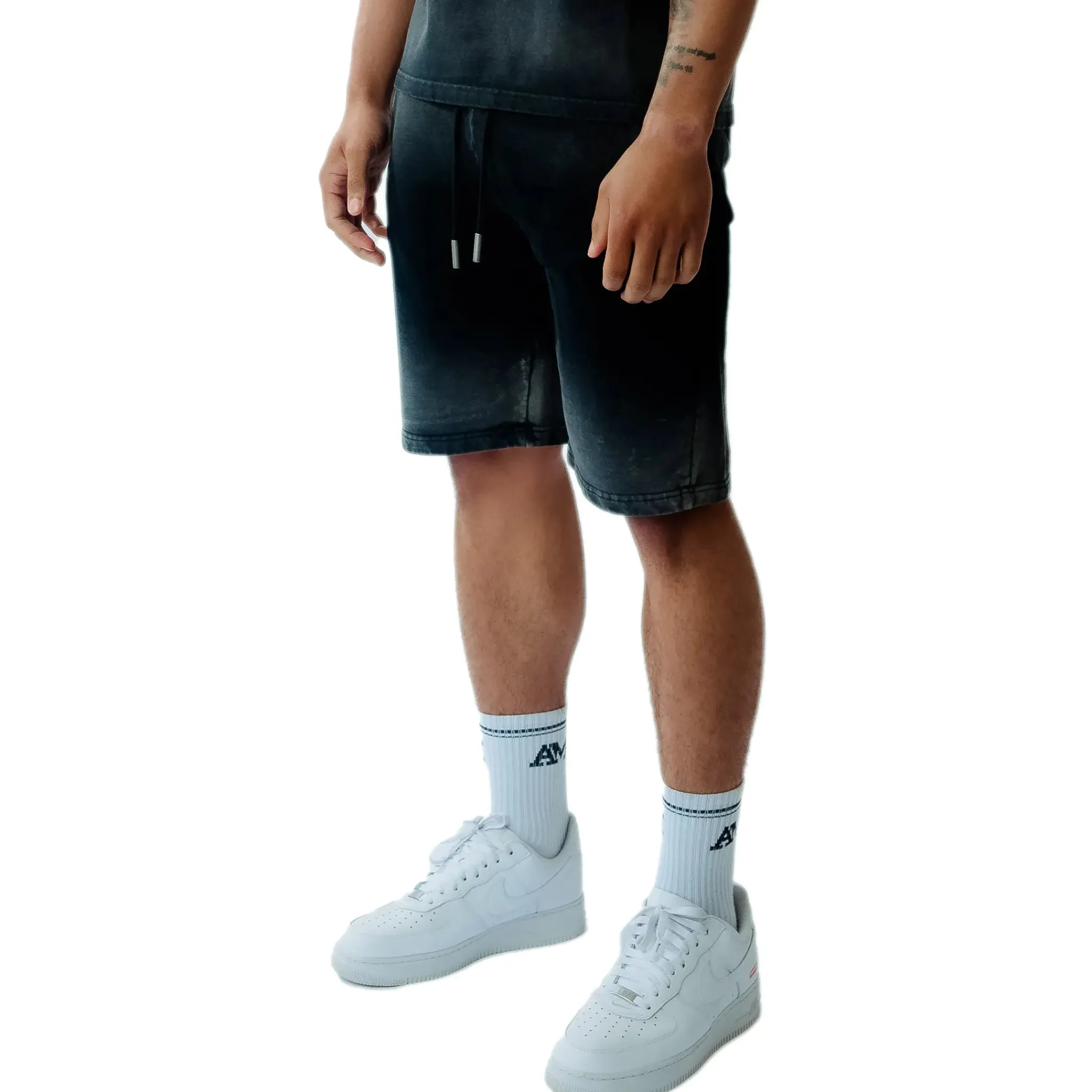Amicci Levanto Washed Black Shorts< Shorts|Matching Sets