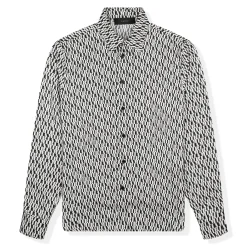 Amiri All Over Silk White Black Shirt< Shirts