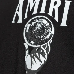Amiri Crystal Ball Long Sleeve Black T Shirt< T-shirts