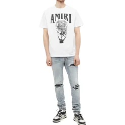 Amiri Crystal Ball T Shirt White< T-shirts